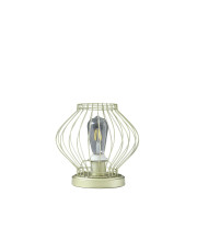 10 Industrial Gold Metal Open Cage Table Lamp