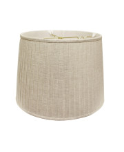 14 Cream Paperback Linen Lampshade with Side Pleats