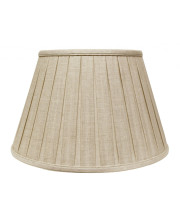 12 Cream Slanted Paperback Linen Lampshade with Box Pleat