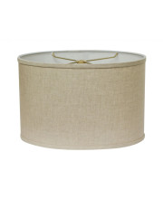12 Dark Wheat Throwback Oval Linen Lampshade