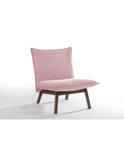 31 Plush Pink Low Profile Armless Accent Chair