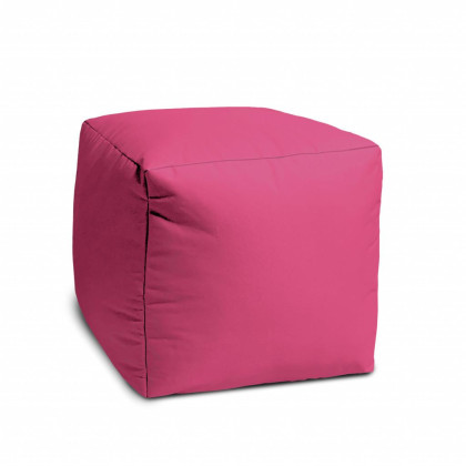 17 Cool Bright Hot Pink Solid Color Indoor Outdoor Pouf Ottoman