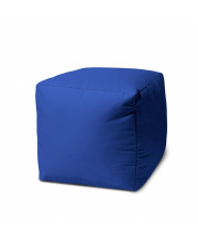 17 Cool Primary Blue Solid Color Indoor Outdoor Pouf Ottoman