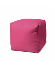 17 Cool Bright Hot Pink Solid Color Indoor Outdoor Pouf Cover
