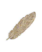 18 Gold Feather Metal Handmade Tray