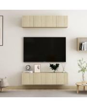 vidaXL TV Cabinets 4 pcs Sonoma Oak 23.6x11.8x11.8 Engineered Wood