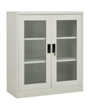 vidaXL Office Cabinet Light Gray 35.4x15.7x41.3 Steel