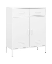 vidaXL Storage Cabinet White 31.5x13.8x40 Steel