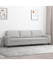 vidaXL 3-Seater Sofa Light Gray 82.7 Microfiber Fabric