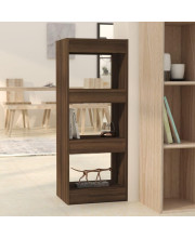 vidaXL Book Cabinet/Room Divider Brown Oak 15.7x11.8x40.6 Engineered Wood