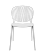2xhome Modern Pool Patio Plastic Armless Dining Side Chair for Indoor or Outdoor Use, White