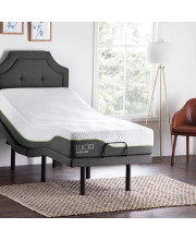 Lucid L300 Twin XL Adjustable Bed Frame with Lucid 12 inch Latex Hybrid Twin XL Mattress