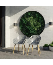 Amazonia Villanova 2-Piece Chair Set Ideal for Outdoors, Grey Light Teak Finish