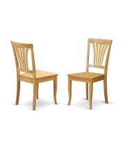 Set of 2 Chairs AVC-OAK-W Avon Dining Room Chair Wood Seat - Oak Finish