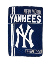 Northwest MLB New York Yankees Micro Raschel Throw, One Size, Multicolor