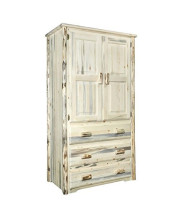 Montana Collection Armoire/Wardrobe, Clear Lacquer Finish
