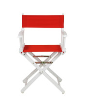 18 Director's Chair White Frame-Red Canvas