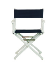18 Director's Chair White Frame-Navy Blue Canvas