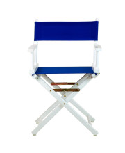 18 Director's Chair White Frame-Royal Blue Canvas
