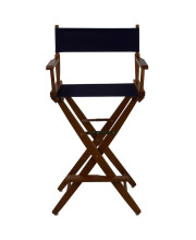 American Trails Extra-Wide Premium 30 Directors Chair Mission Oak Frame W/Navy Color Cover