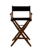 American Trails Extra-Wide Premium 30 Directors Chair Mission Oak Frame W/Black Color Cover