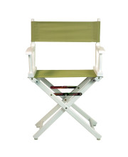 18 Director's Chair White Frame-Olive Canvas