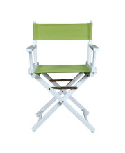 18 Director's Chair White Frame-Lime Green Canvas