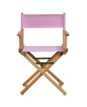 18 Director's Chair Natural Frame-Pink Canvas
